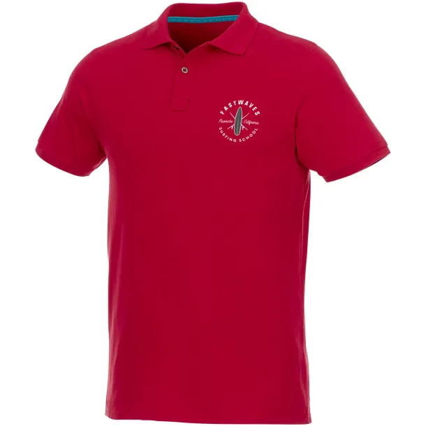 Beryl short sleeve men's GOTS organic GRS recycled polo - Elevate NXT Red