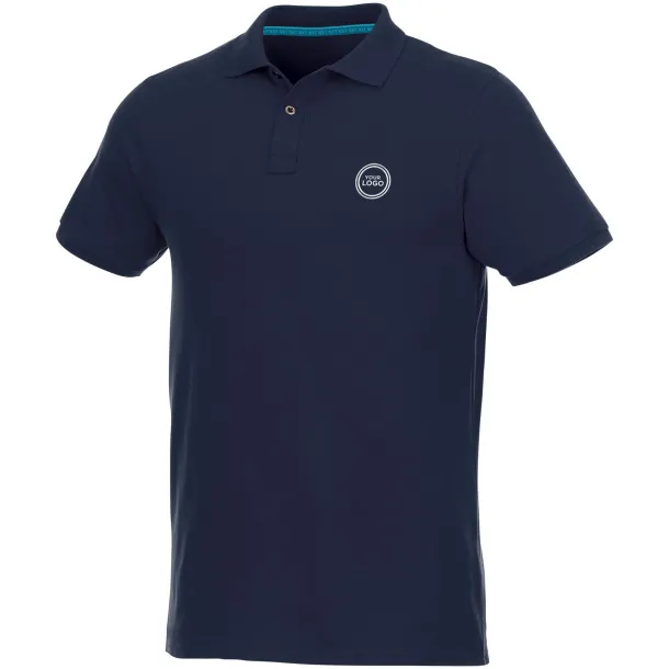 Beryl short sleeve men's GOTS organic GRS recycled polo - Elevate NXT Navy Blue