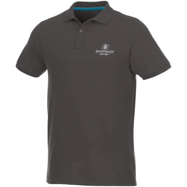 Beryl GOTS organska muška GRS reciklirana polo majica kratkih rukava, 220 g/m² - Elevate NXT Storm grey