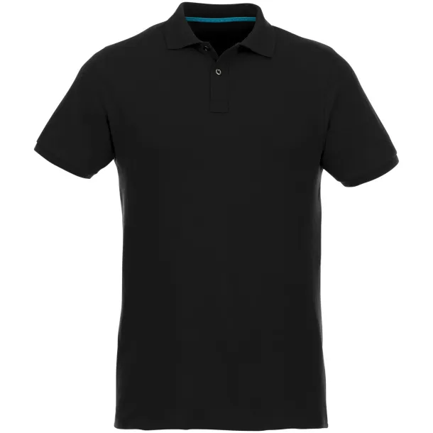 Beryl short sleeve men's GOTS organic GRS recycled polo - Elevate NXT Solid black