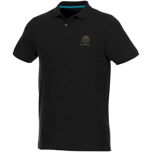 Beryl short sleeve men's GOTS organic GRS recycled polo - Elevate NXT Crna