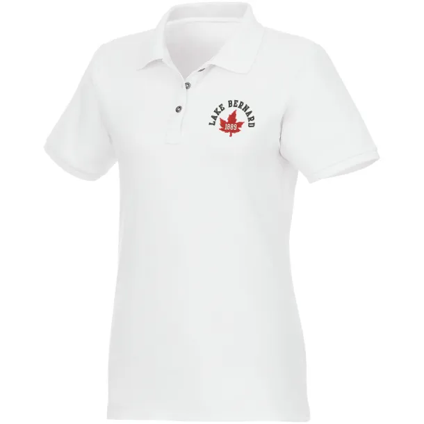 Beryl short sleeve women's GOTS organic GRS recycled polo - Elevate NXT White