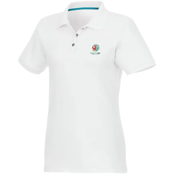 Beryl short sleeve women's GOTS organic GRS recycled polo - Elevate NXT White