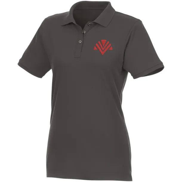 Beryl short sleeve women's GOTS organic GRS recycled polo - Elevate NXT Storm grey