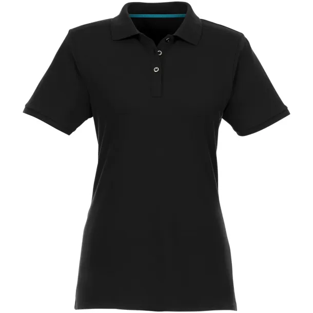 Beryl short sleeve women's GOTS organic GRS recycled polo - Elevate NXT Solid black