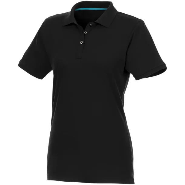 Beryl short sleeve women's GOTS organic GRS recycled polo - Elevate NXT Solid black