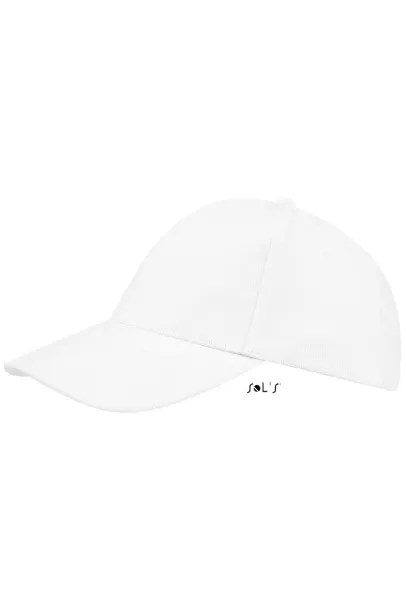 SOL'S BUFFALO SIX PANEL CAP - SOL'S White