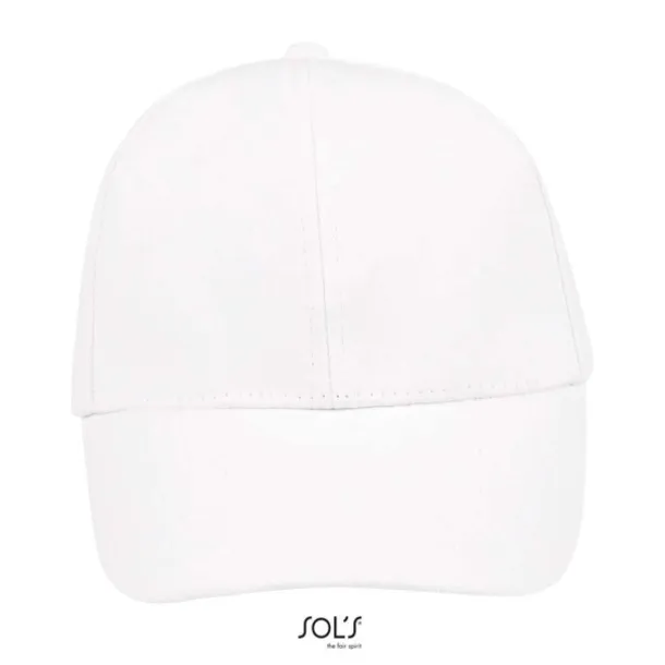 SOL'S BUFFALO SIX PANEL CAP - SOL'S White