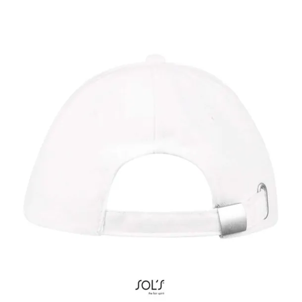 SOL'S BUFFALO SIX PANEL CAP - SOL'S White