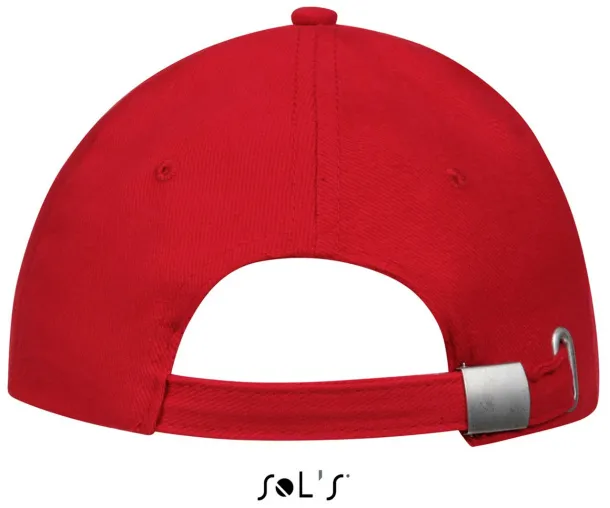 SOL'S BUFFALO SIX PANEL CAP - SOL'S Red White