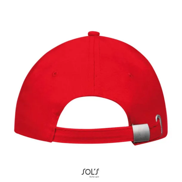 SOL'S BUFFALO SIX PANEL CAP - SOL'S Red White