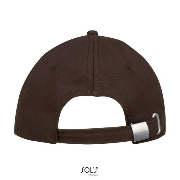 SOL'S BUFFALO SIX PANEL CAP - SOL'S Chocolate Beige