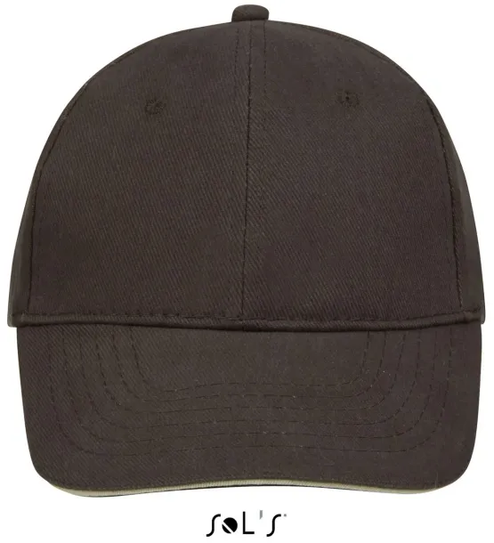 SOL'S BUFFALO SIX PANEL CAP - SOL'S Chocolate Beige