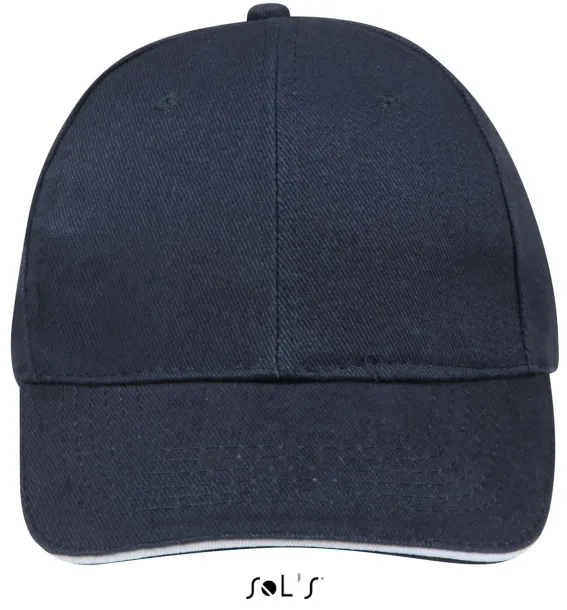 SOL'S BUFFALO SIX PANEL CAP - SOL'S French Navy White