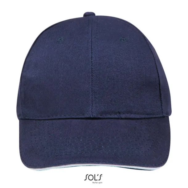 SOL'S BUFFALO SIX PANEL CAP - SOL'S French Navy White