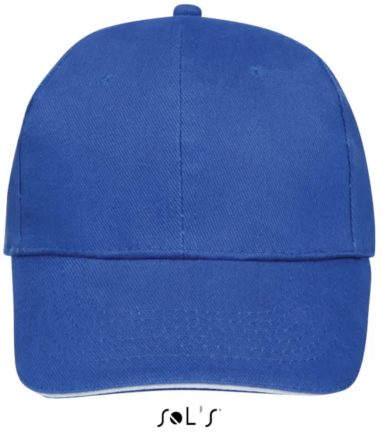 SOL'S BUFFALO SIX PANEL CAP - SOL'S Royal blue White