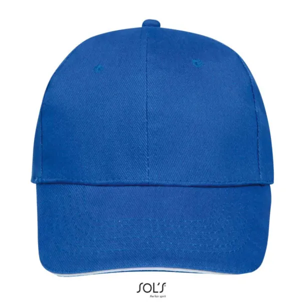 SOL'S BUFFALO SIX PANEL CAP - SOL'S Royal blue White