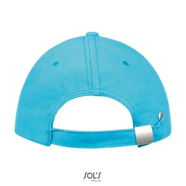 SOL'S BUFFALO SIX PANEL CAP - SOL'S Turquoise White