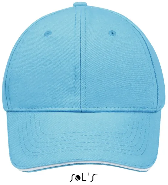 SOL'S BUFFALO SIX PANEL CAP - SOL'S Turquoise White