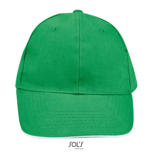 SOL'S BUFFALO SIX PANEL CAP - SOL'S Kelly Green White