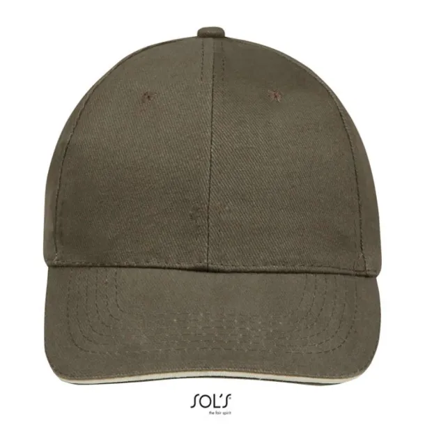 SOL'S BUFFALO SIX PANEL CAP - SOL'S Army Beige