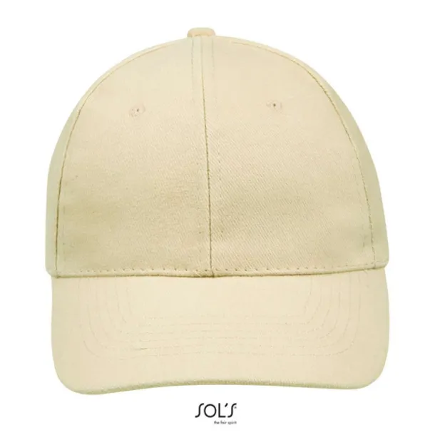 SOL'S BUFFALO SIX PANEL CAP - SOL'S Beige