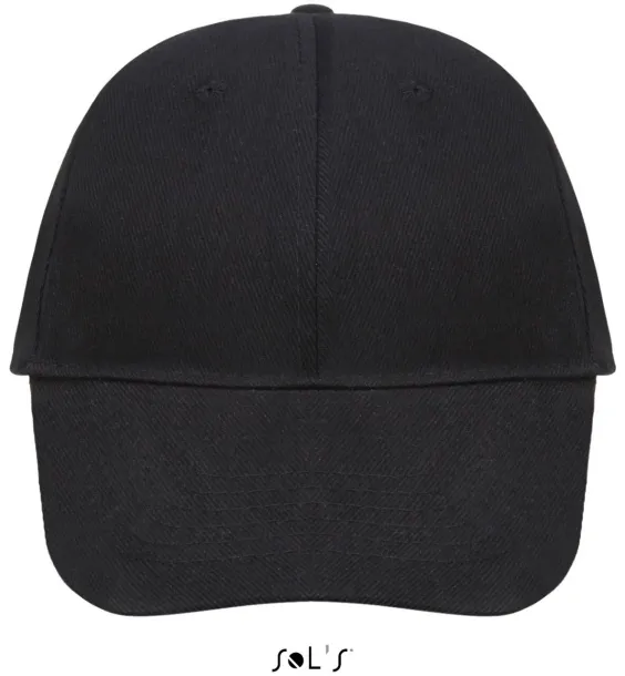 SOL'S BUFFALO SIX PANEL CAP - SOL'S Black