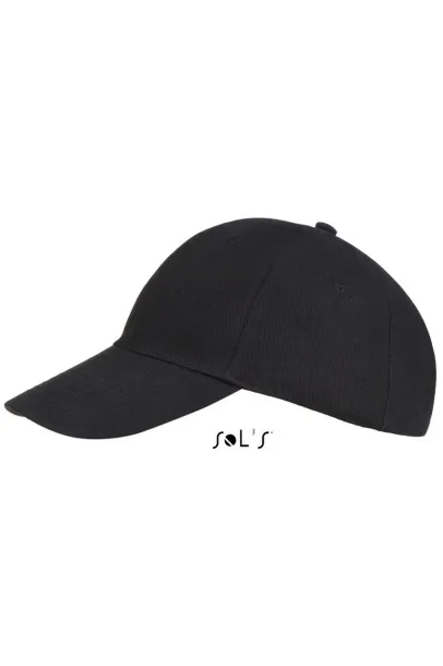 SOL'S BUFFALO SIX PANEL CAP - SOL'S Black