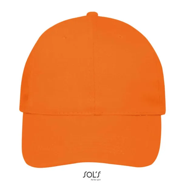 SOL'S BUFFALO SIX PANEL CAP - SOL'S Orange