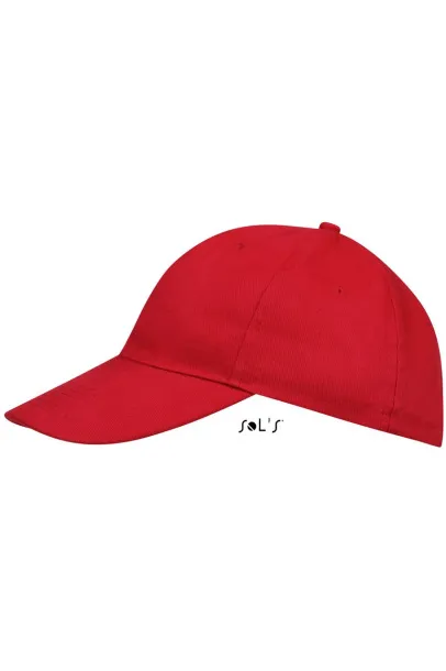 SOL'S BUFFALO SIX PANEL CAP - SOL'S Red