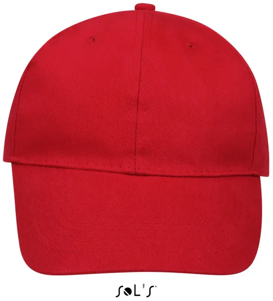 SOL'S BUFFALO SIX PANEL CAP - SOL'S Red