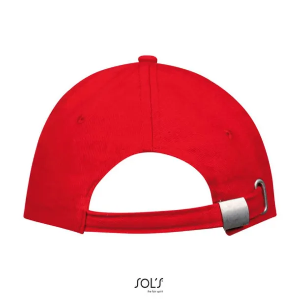 SOL'S BUFFALO SIX PANEL CAP - SOL'S Red