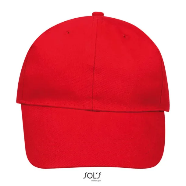 SOL'S BUFFALO SIX PANEL CAP - SOL'S Red