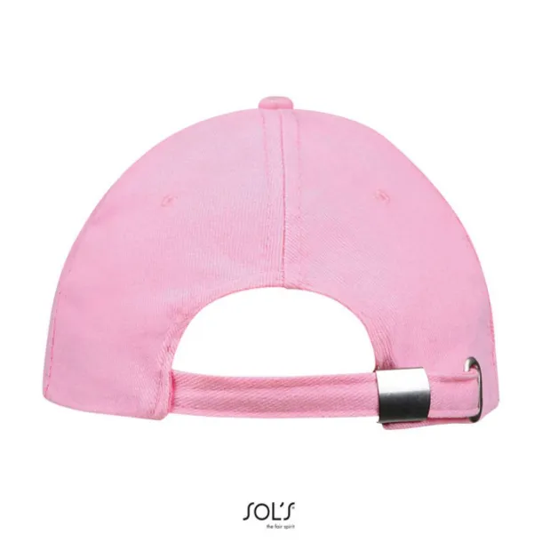 SOL'S BUFFALO SIX PANEL CAP - SOL'S Pink White