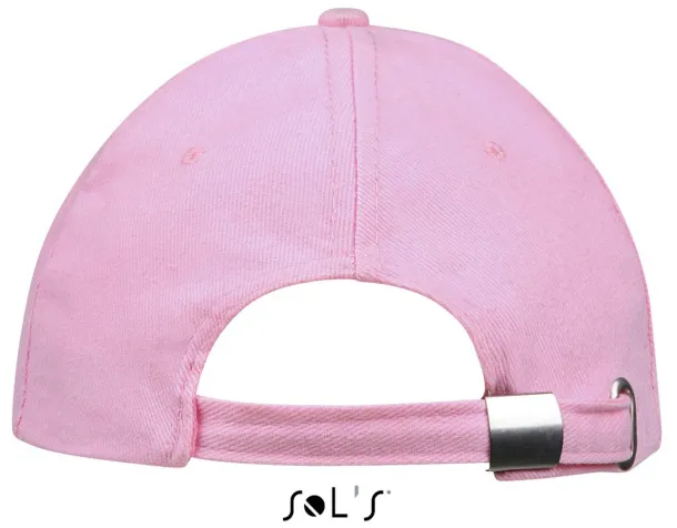 SOL'S BUFFALO SIX PANEL CAP - SOL'S Pink White