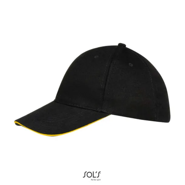 SOL'S BUFFALO SIX PANEL CAP - SOL'S Black Gold