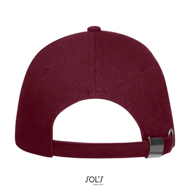 SOL'S BUFFALO SIX PANEL CAP - SOL'S Burgundy