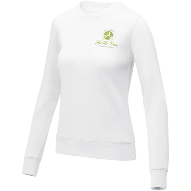 Zenon women’s crewneck sweater - Elevate Essentials White