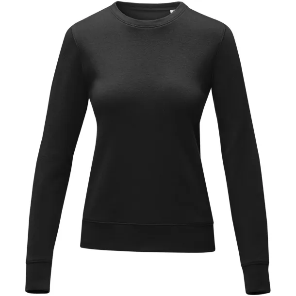 Zenon women’s crewneck sweater - Elevate Essentials Solid black