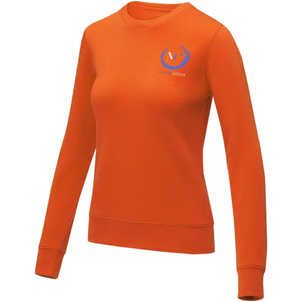 Zenon women’s crewneck sweater - Elevate Essentials Orange