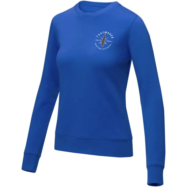 Zenon women’s crewneck sweater - Elevate Essentials Blue