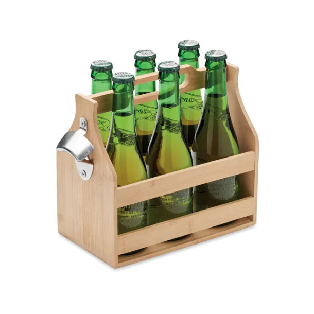 CABAS 6 beer crate in bamboo Wood