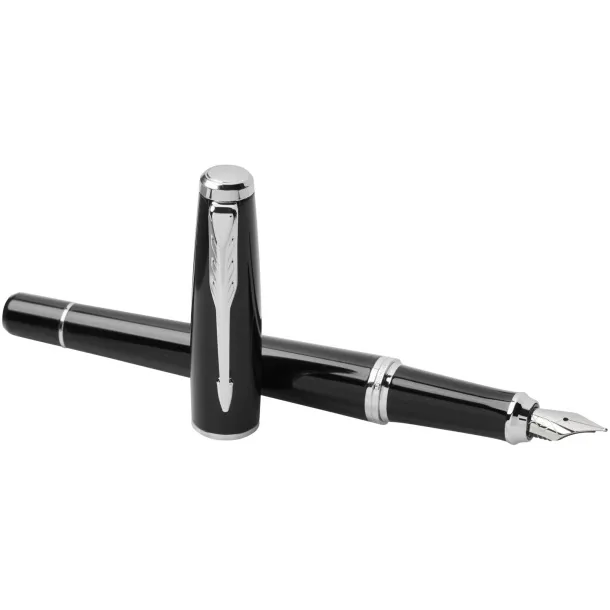 Urban fountain pen - Parker Solid black Chrome