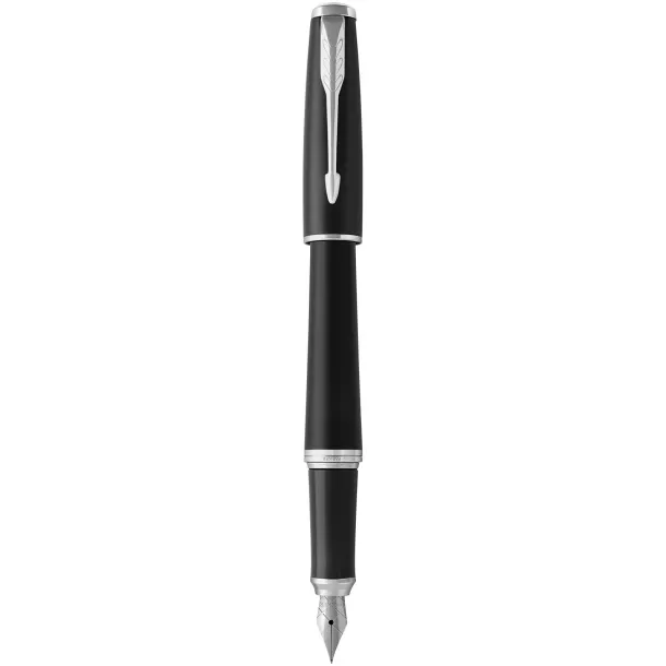 Urban fountain pen - Parker Solid black Chrome