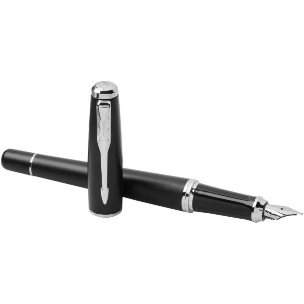 Urban fountain pen - Parker Solid black Silver