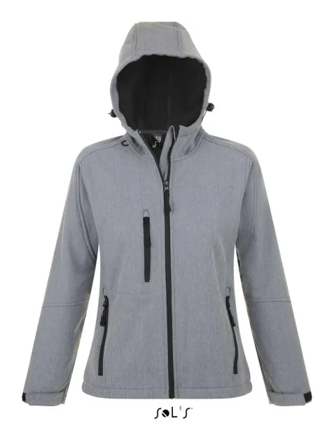  Ženska softshell jakna s kapuljačom - SOL'S Grey Melange