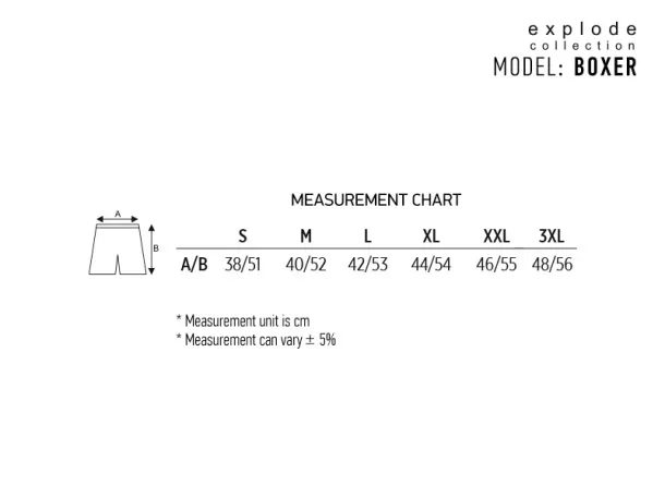 BOXER MUŠKE KRATKE HLAČE - EXPLODE Crna