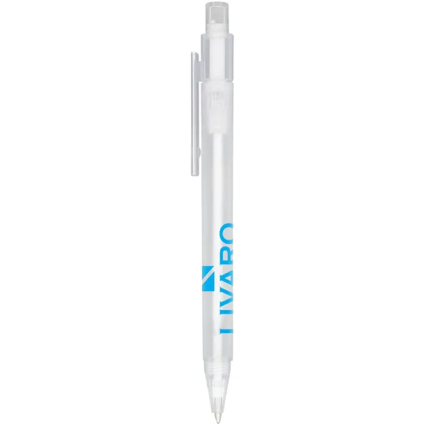 Calypso frosted ballpoint pen - Unbranded Frosted white