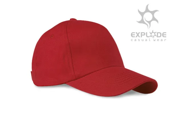 DEBBI 5 panel cap - EXPLODE Red