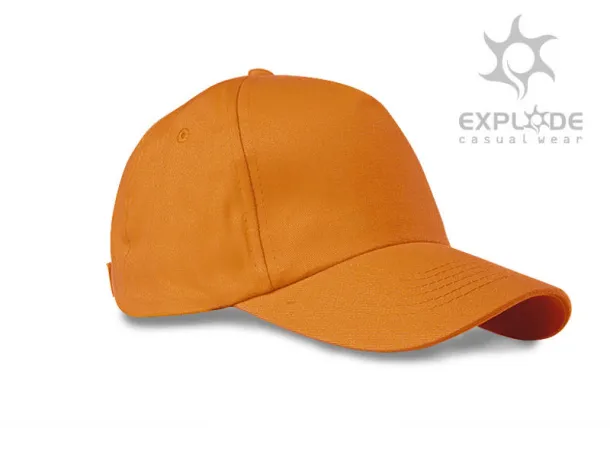 DEBBI 5 panel cap - EXPLODE Orange